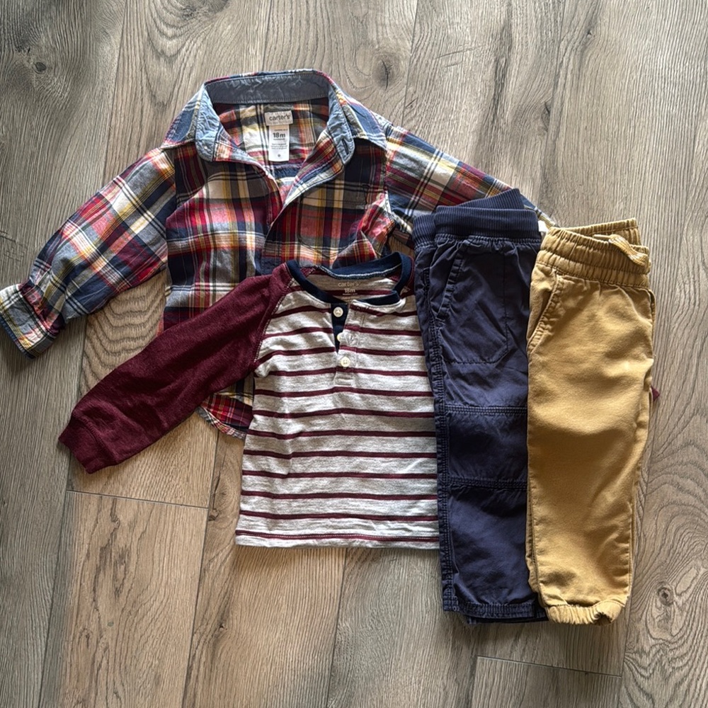 Carter's Red and Blue Button Down Shirt